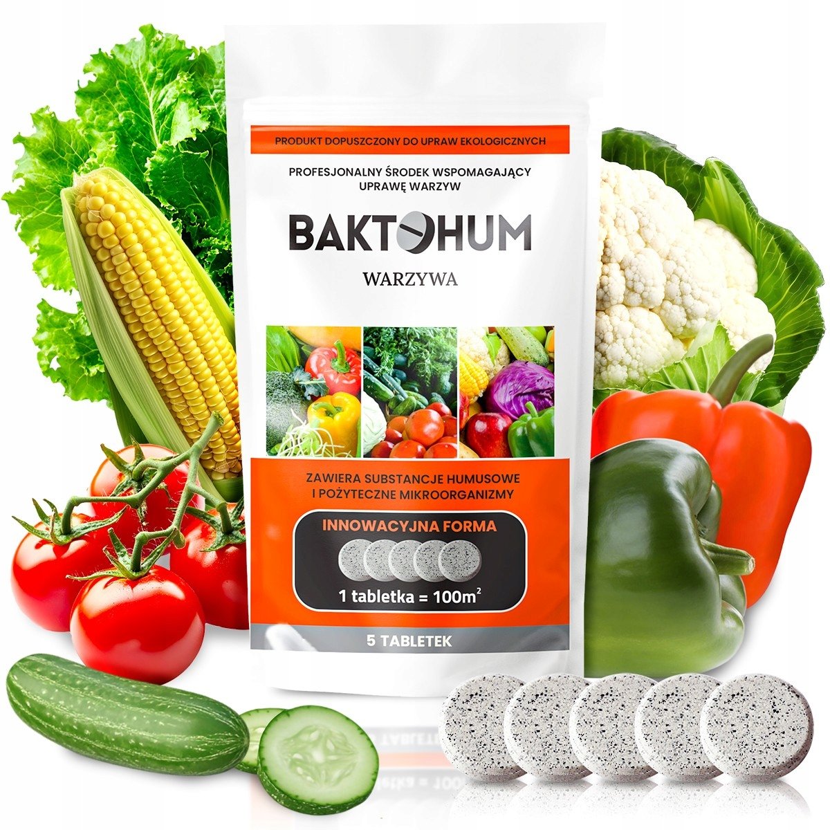 Humus Tablets BAKTOHUM TABLETKI BAKTERIE GLEBOWE kwasy HUMUSOWE HUMUS dla WZROSTU ...