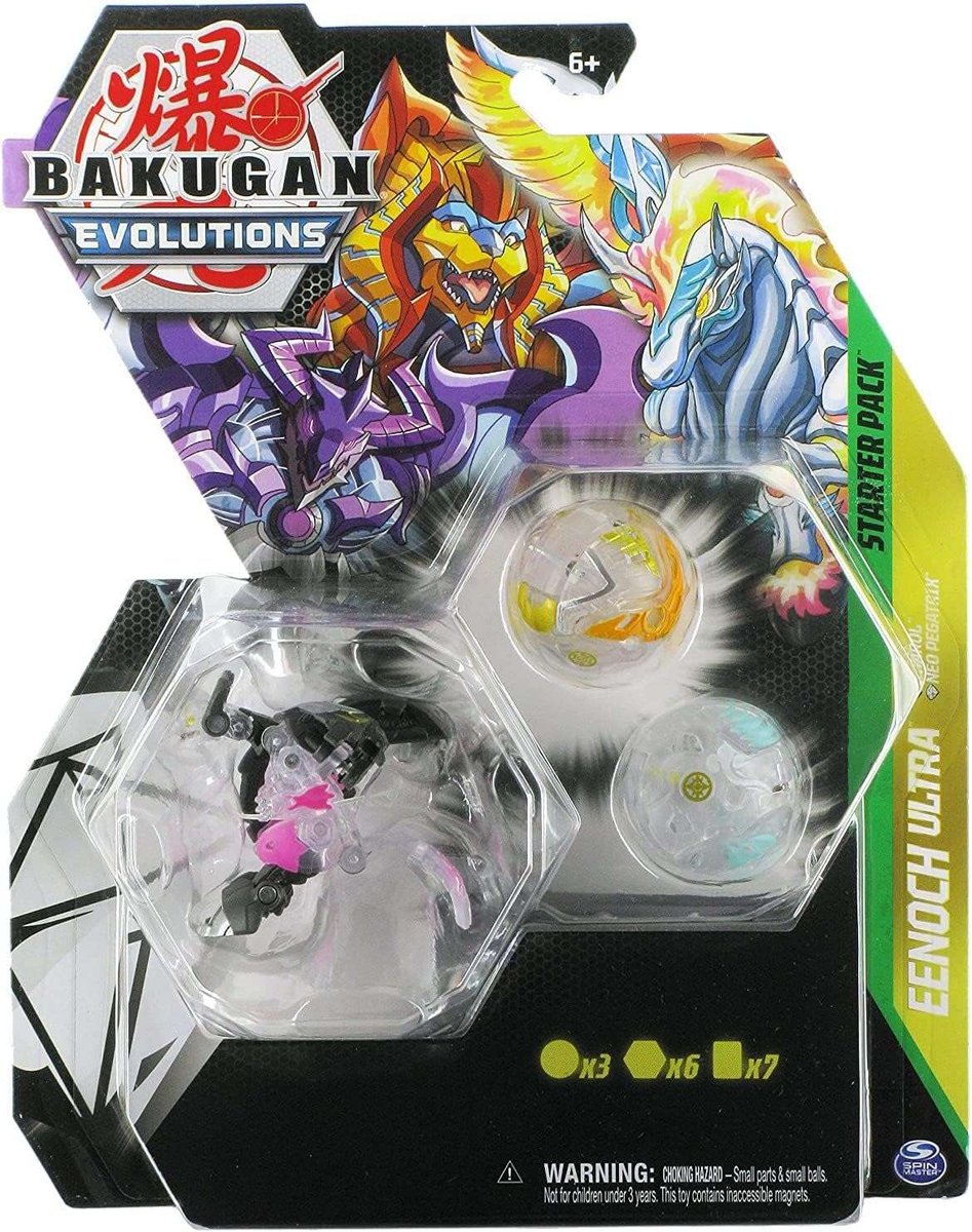 Фото - Інші іграшки Spin Master Bakugan Evolutions Starter Pack Zestaw startowy Eenoch Ultra Pharol Neo Pe 