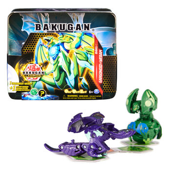 Bakugan Legends Baku-Tin Tajemnicze pudełko puszka pojemnik Gargonoid x Webam + 2 figurki i karty - Spin Master