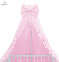 Baldachim z kokardą i falbaną RÓŻ 210x145 cm