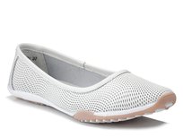 Baleriny damskie baletki skórzane białe Filippo DP3681 wsuwane-36 FILIPPO