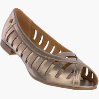 Baleriny Damskie Skórzane Buty Ażurowe Półbuty Złote Maciejka P7540-25/00-1 40 MACIEJKA