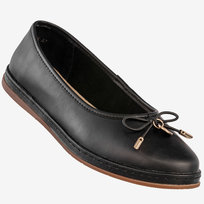 Baleriny Damskie Skórzane Buty Eleganckie Filippo Czarne DP6856/25BK Czarny 36 FILIPPO