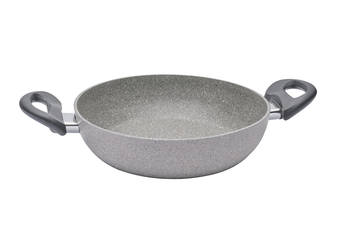 Poêle, Ronde, 28 Cm, Aluminium, Revêtement Anti-Adhésif Granitium, Gris