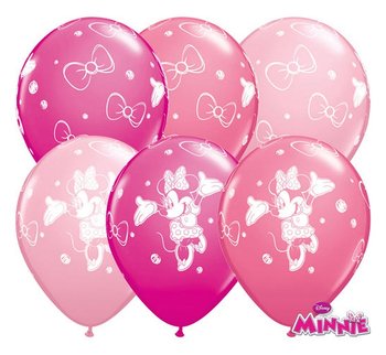 Balon, 11", Minnie, pastelowy mix specjalny, 25 sztuk