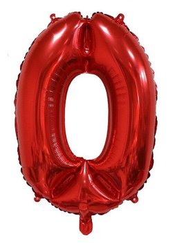 Balon Cyfra Numer 0 Urodziny Rocznica Duża 75 Cm Czerwony - Hopki