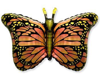 Balon foliowy, 24", Motyl Monarcha, pomarańczowy - Flexmetal Balloons