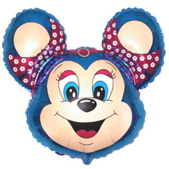 Balon foliowy, Babsy Mouse, 14", niebieski - Flexmetal