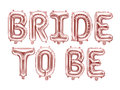 Balon foliowy, Bride to be, różowe złoto - PartyDeco