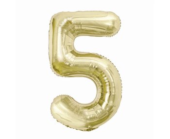 Balon Foliowy Cyfra 5 Złoty Szampański 85Cm Urodziny - Inna marka