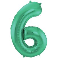 Balon foliowy, cyfra 6, 86 cm, zielony Folat