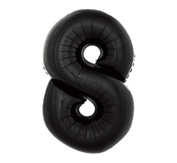 Balon foliowy, cyfra 8, czarny, 86 cm - GoDan