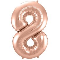 Balon foliowy, cyfra 8, różowy, 86 cm Folat