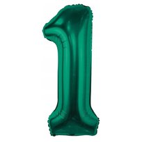 Balon foliowy cyfra butelkowa zieleń 32 cale 80cm - 1