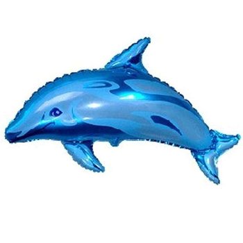 Balon foliowy, Delfin, 24", niebieski  - Flexmetal