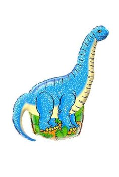 Balon foliowy, dinozaur, 14", niebieski - Flexmetal