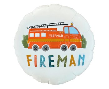 Balon Foliowy Fireman, Okrągły 18" - GoDan