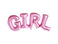 Balon foliowy "GIRL", 29", różowy, shp - PartyDeco