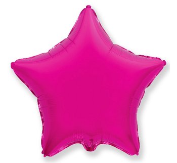 Balon foliowy, gwiazda, 18", ciemnoróżowy - Flexmetal