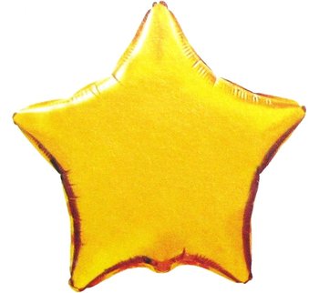 Balon foliowy, gwiazda, 18", złoty - Flexmetal