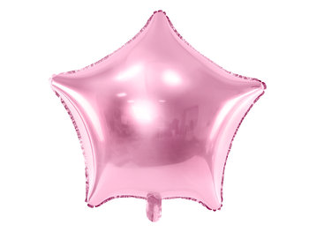 Balon foliowy, gwiazda, 19", różowy - PartyDeco