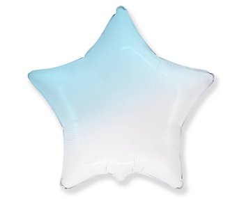 Balon Foliowy - Gwiazda ombre niebieska, 46 cm - Flexmetal