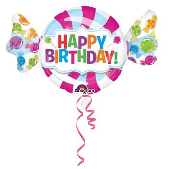 Balon Foliowy Happy Birthday Cukierek Urodzinowy - ABC