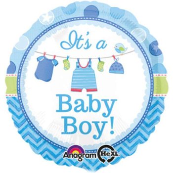 Balon foliowy, Its a Baby Boy, 17" - Amscan