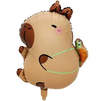 Balon foliowy Kapibara z plecakiem żółwiem 55x50 cm