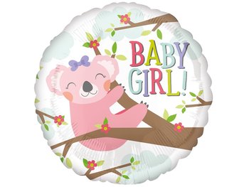 Balon foliowy Koala Baby Girl - 43 cm - 1 szt. - Amscan