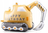 Balon foliowy Koparka Happy Birthday Pojazdy Budowa Urodziny 49x76,5