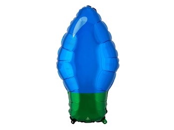 Balon foliowy Lampka świąteczna niebieska - 27 x 55 cm - 1 szt. - Amscan