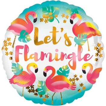 Balon foliowy, Lets Flamingle, 17" - Amscan
