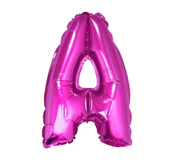 Balon foliowy, litera A, różowy, 35 cm - GoDan