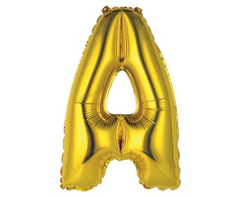 Balon foliowy, litera A, złoty, 35 cm - GoDan