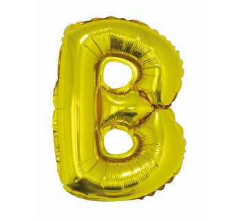Balon foliowy, litera B, złoty, 35 cm - GoDan