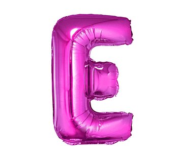 Balon foliowy, litera E, różowy, 35 cm - GoDan