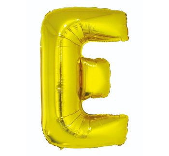 Balon foliowy, litera E, złoty, 81 cm - GoDan