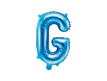 Balon foliowy, Litera G, 35 cm, niebieski - PartyDeco