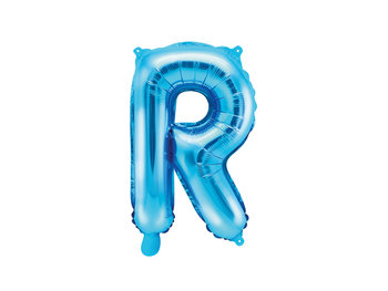 Balon foliowy, Litera R, 35 cm, niebieski - PartyDeco