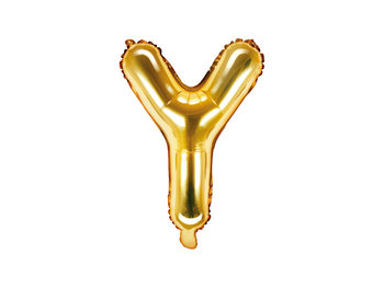 Balon foliowy, litera Y, złoty, 35 cm - PartyDeco