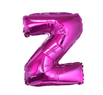 Balon foliowy, litera Z, różowy, 35 cm - GoDan