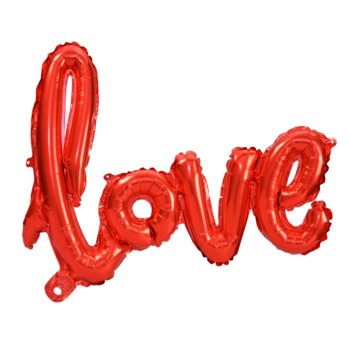 Balon foliowy, LOVE, czerwony, 45x60 cm - Arpex
