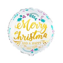 Balon foliowy Merry Christmas and a Happy New Year 45cm