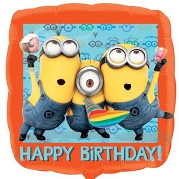 Balon foliowy, Minionki, Happy Birthday, 18" - Amscan