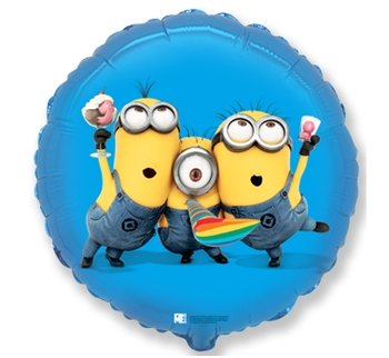 Balon foliowy, Minions Party , 18", niebieski - Flexmetal