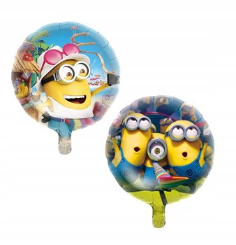 Balon Foliowy Na Hel OKRĄGŁY - MINIONKI - śr. 45cm - Greenzone