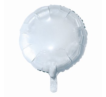 Balon foliowy, okrągły, biały - GoDan