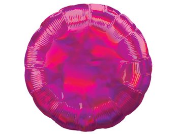 Balon foliowy okrągły opalizujący fuksjowy - 46 cm - 1 szt. - Amscan