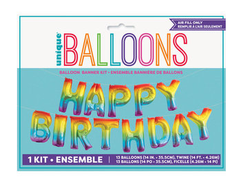 Balon foliowy ombre Happy Birthday 426x35 cm. - Unique